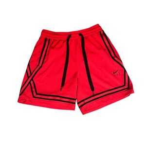 Nike Dri-FIT Red Black Basketball Shorts Mens size small Athletic Streetwear Y2K